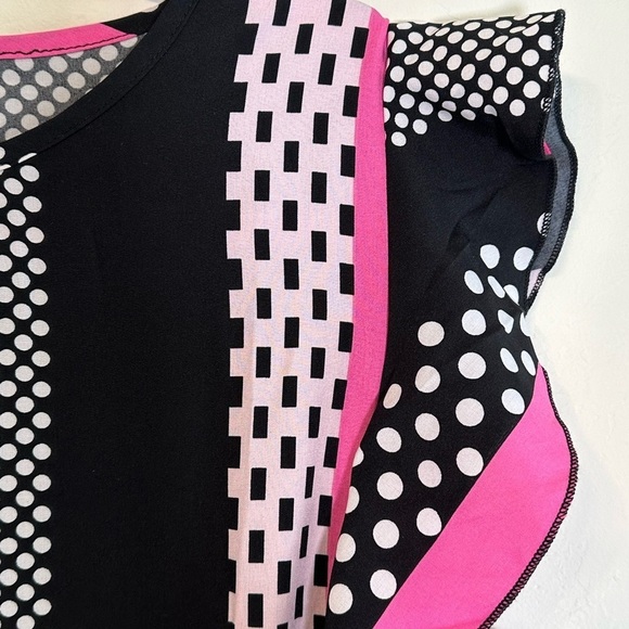 NWOT Women’s polka dot/stripe multi color dress Sz. M - Picture 3 of 13
